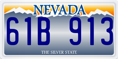 NV license plate 61B913