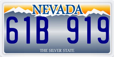 NV license plate 61B919