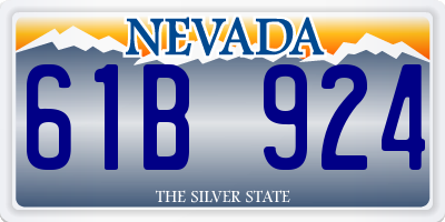 NV license plate 61B924