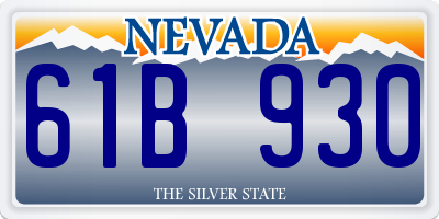 NV license plate 61B930