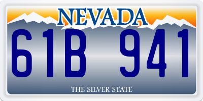 NV license plate 61B941