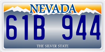 NV license plate 61B944