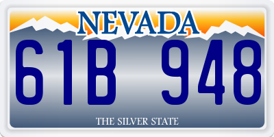 NV license plate 61B948