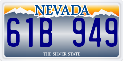 NV license plate 61B949