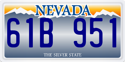 NV license plate 61B951