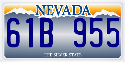 NV license plate 61B955
