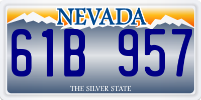 NV license plate 61B957