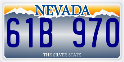 NV license plate 61B970