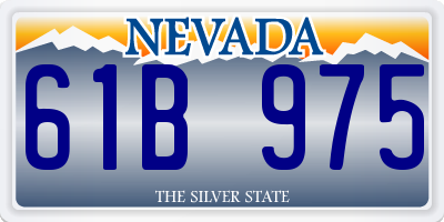 NV license plate 61B975