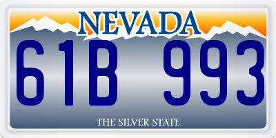 NV license plate 61B993