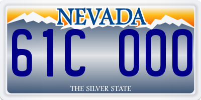 NV license plate 61C000