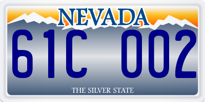 NV license plate 61C002