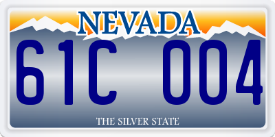 NV license plate 61C004