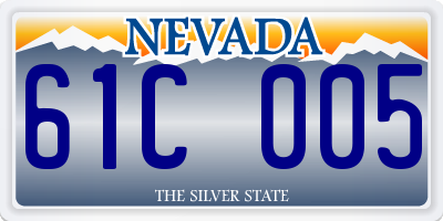 NV license plate 61C005