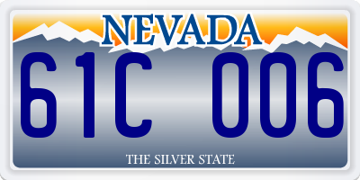 NV license plate 61C006