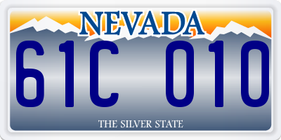 NV license plate 61C010