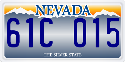 NV license plate 61C015