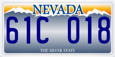 NV license plate 61C018