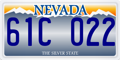 NV license plate 61C022