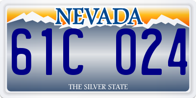 NV license plate 61C024