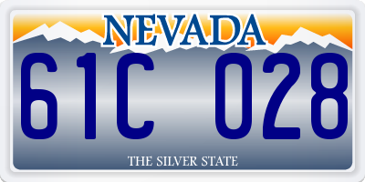 NV license plate 61C028