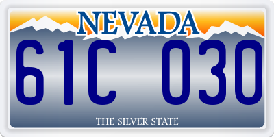 NV license plate 61C030