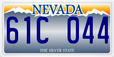 NV license plate 61C044