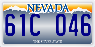 NV license plate 61C046