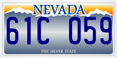 NV license plate 61C059