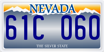 NV license plate 61C060