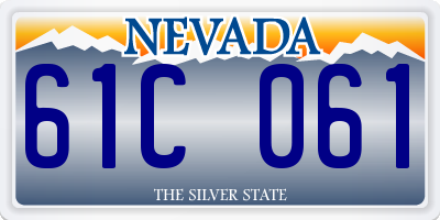 NV license plate 61C061