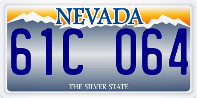 NV license plate 61C064