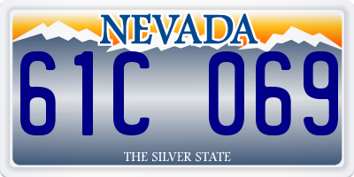 NV license plate 61C069