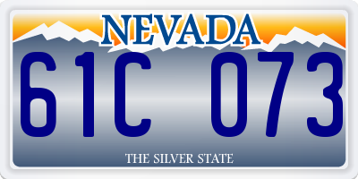 NV license plate 61C073