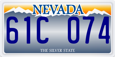 NV license plate 61C074