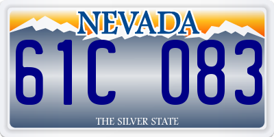 NV license plate 61C083