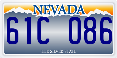 NV license plate 61C086