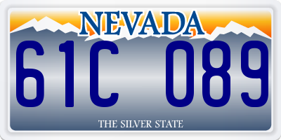 NV license plate 61C089