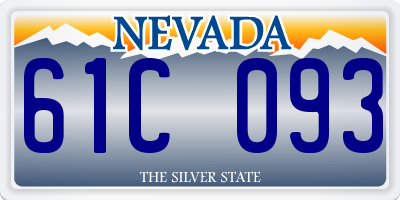 NV license plate 61C093