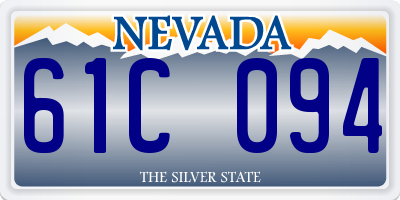 NV license plate 61C094