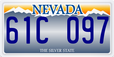 NV license plate 61C097