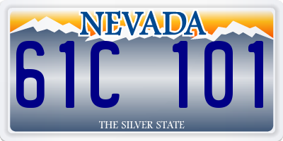 NV license plate 61C101