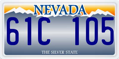 NV license plate 61C105