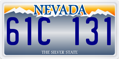 NV license plate 61C131