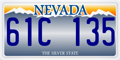 NV license plate 61C135