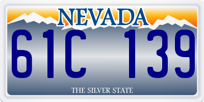 NV license plate 61C139