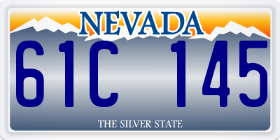 NV license plate 61C145