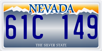 NV license plate 61C149