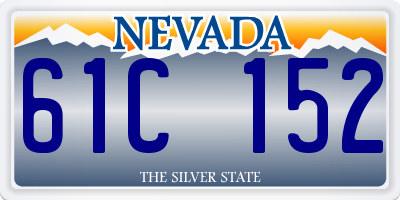 NV license plate 61C152