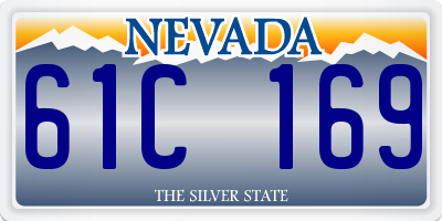 NV license plate 61C169